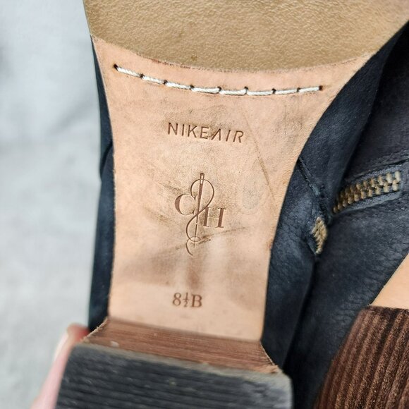 Cole Haan Shoes Womens Size 8.5 Black Leather Side Zip Ankle Booties - Picture 8 of 12